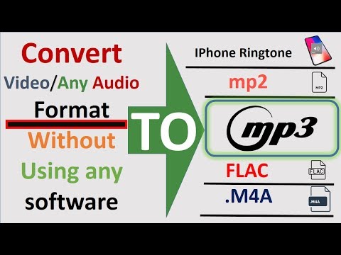Convert Video/Audio To Mp3,iPhone Ringtone,wav,m4a,flac,ogg,mp2,amr Without Using Any Software