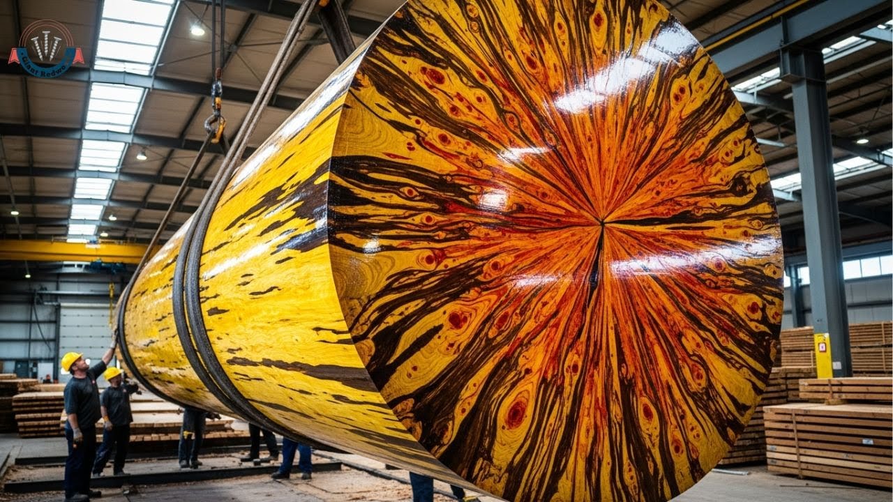 ASMR Giant Log Cutting – Turning 100-Year-Old Wood into the Most ...