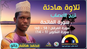 تلاوة هادئة تريح الأعصاب #سورة الفاتحة#سورة الفرقان ( 58 - 60) #سورة التكوير (1 - 14)|| محمد هاشم