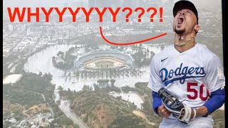 Dodgers Stadium Flooded By Hurricane Hillary!!