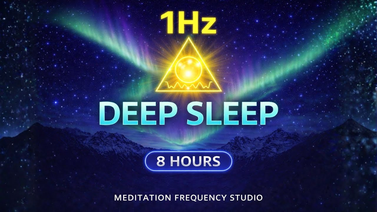 1Hz Deep Sleep Music [8 Hours] Pure Delta Wave Binaural Beats for Healing & Anxiety