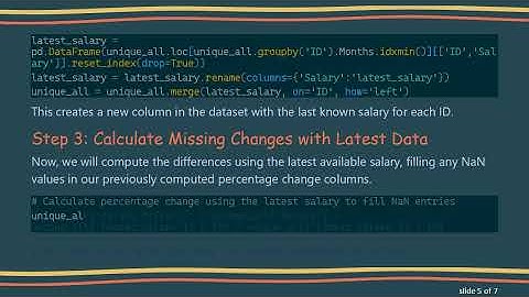 How to Calculate Percentage Change in Salary Over the Last 12 Months Using Pandas