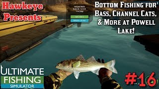 Ultimate Fishing Simulator #16 - Bottom Fishing for Bass, Channel Cats, & More at Powell Lake! screenshot 5