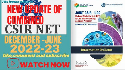 JOINT CSIR-UGC NET December-2022 / june-2023 new update #creteria #qulification #fulldetail #vivek