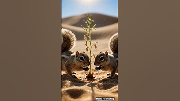 Two squirrels saved a litchi plant from drying up by watering it.😭#ai​ #tree​ #save​ #squirrels​
