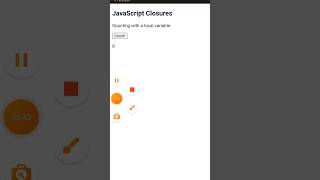 JavaScript Closures counter button #short #javascript #closure #button #function #coding #programmin