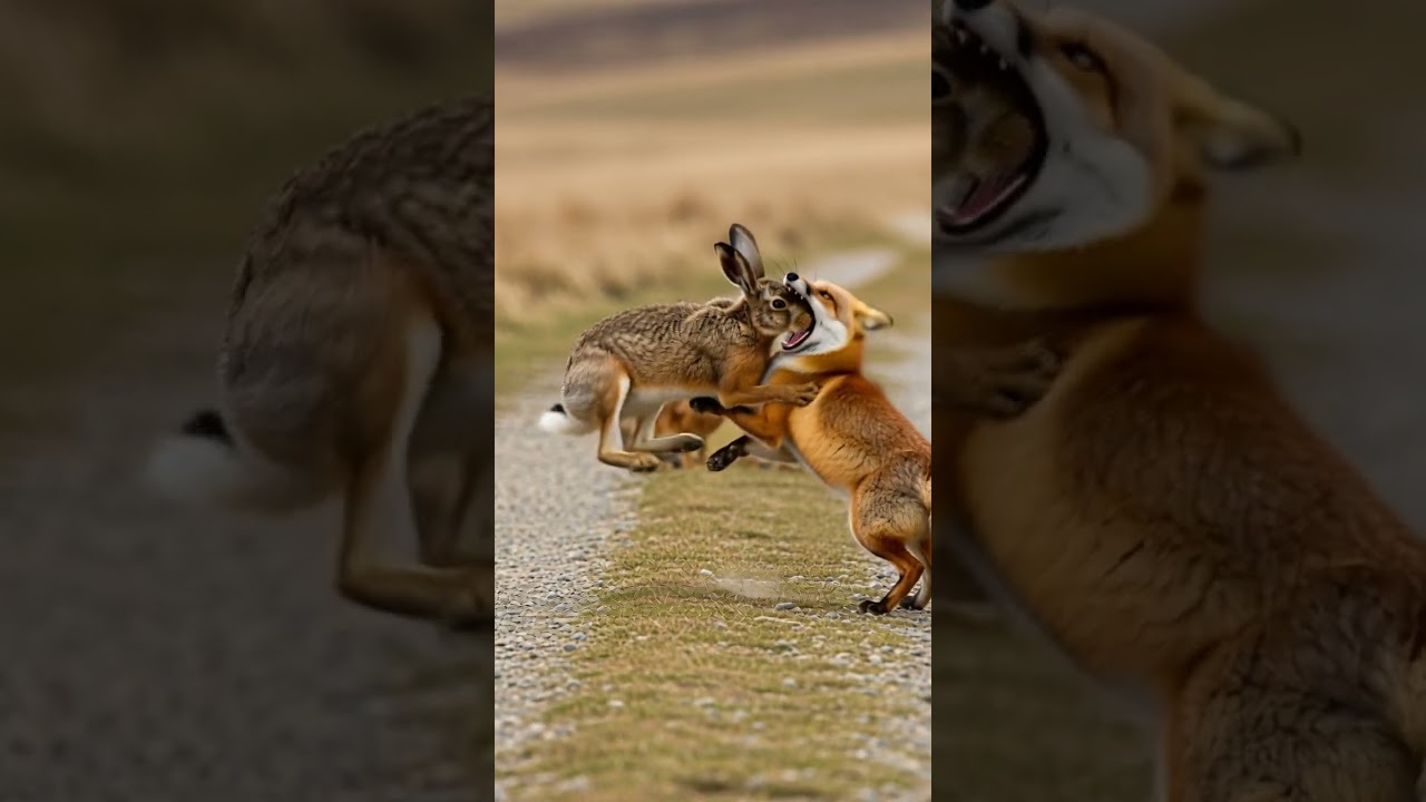 Hare vs Fox.🐰💥🦊Burrow Battle!Mother's Fury. Epic showdown for survival 