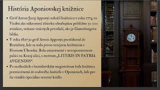 Opolnice. Aponiovská Knižnica.