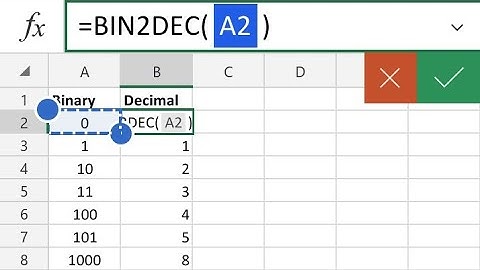 How to convert a binary number to decimal in MS Excel // Bin2dec excel formula // Short video
