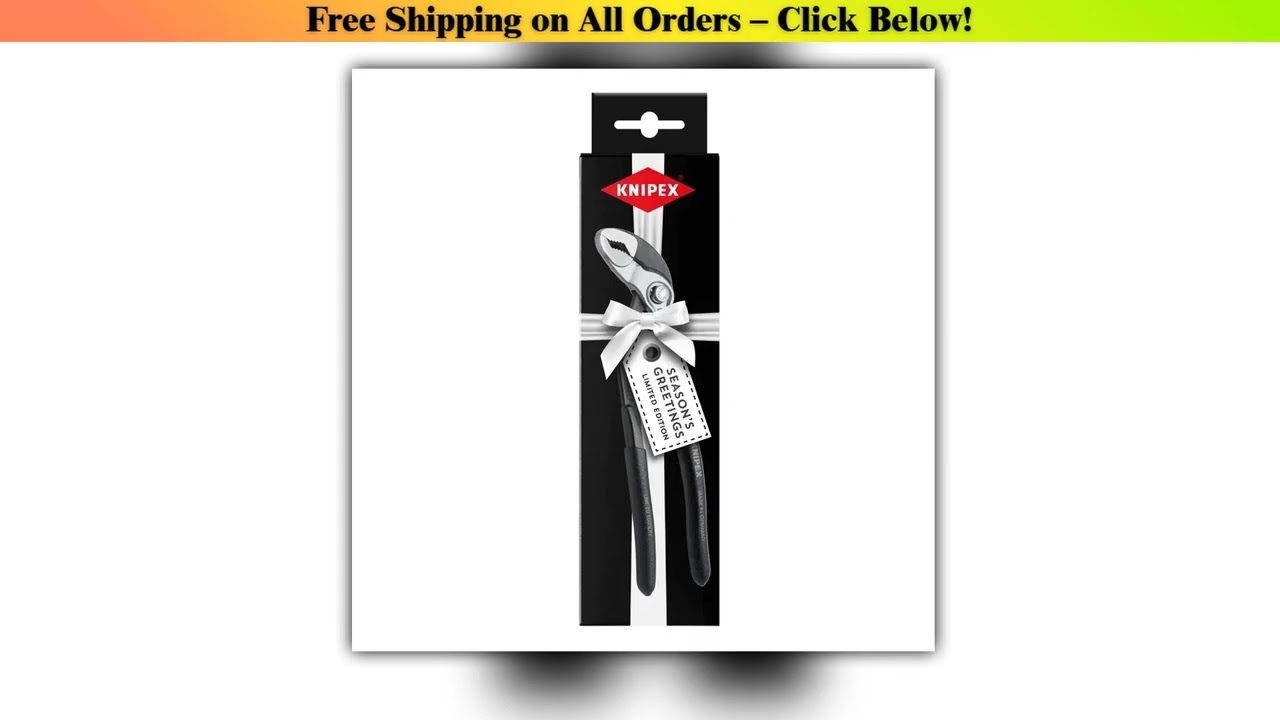 KNIPEX 87 99 180 S02 Cobra, High-Tech Water Pump Pliers 180mm Two-Color Christmas Black Box