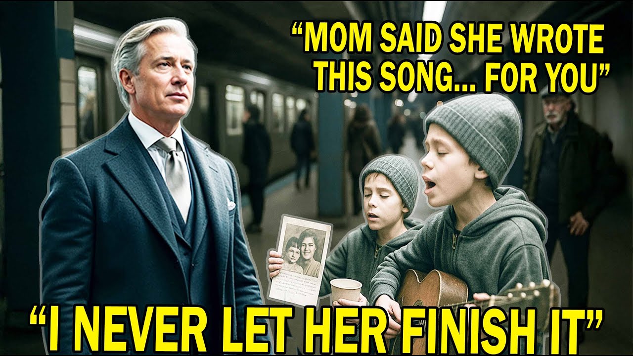 Millionaire CEO Hears Boy Singing Mom’s Song — Then Freezes at The Truth