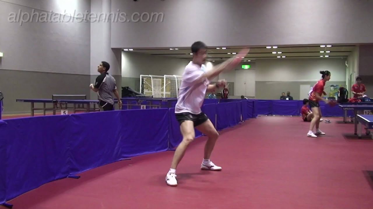 wang liqin forehand counter loop timing