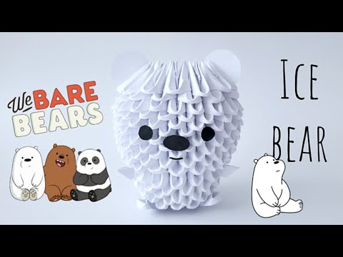 Ice Bear 3D Origami Tutorial - We Bare Bears ✧ LuckyPaper