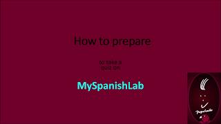 How to prepare to a take quiz on MySpanishLab screenshot 2