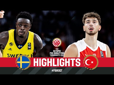Sweden 🇸🇪 v Turkiye 🇹🇷 | Semi-Finals Highlights | FIBA Olympic Pre-Qualif Tournament 2023 Türkiye