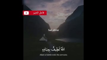 تلاوة خاشعة🎧تبعث الطمأنينة في القلب✨{اللَّهُ لَطِيفٌ بِعِبَادِهِ}⁦❤️⁩القارئ : ايمين بابطاط💚.