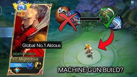 MACHINE GUN BUILD | ATTACK SPEED WITH DEFENSE IS POWERFUL❗| Aldous Best Speed Build❗