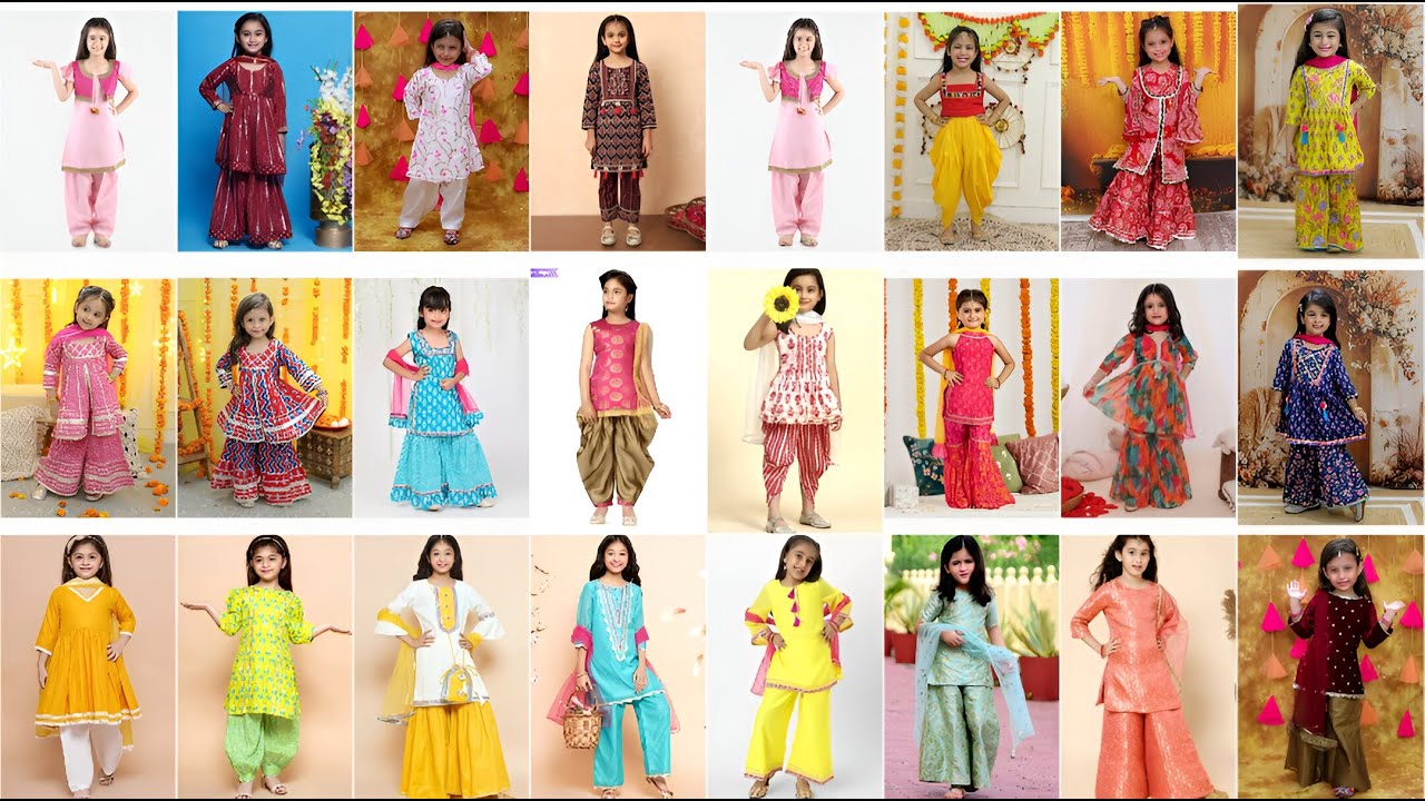 Little Girl Dress Designs 2025 | Baby girl dress design ideas/Kids punjabi suit design 