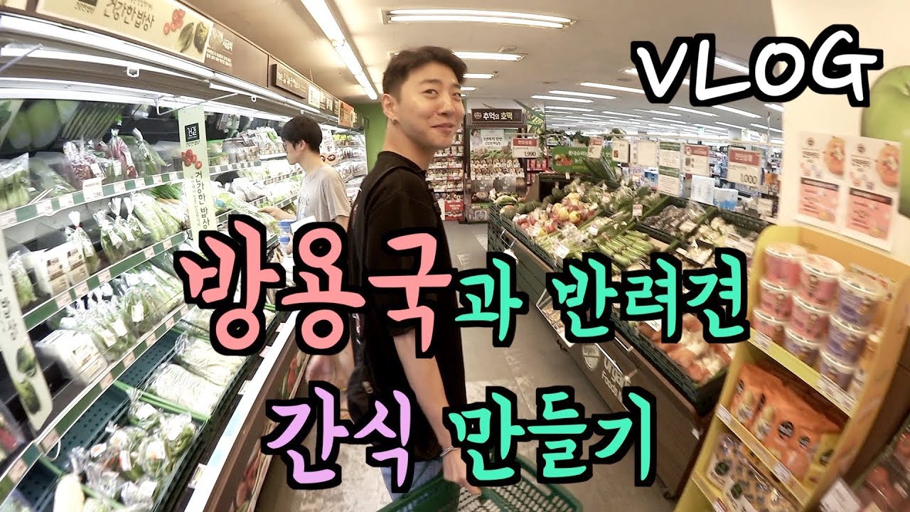 [브이로그] 방용국이랑 황태야채죽 (강아지 간식) 만들기 도전!!!! feat.김퓨리와 슬리피  #Bangyongguk