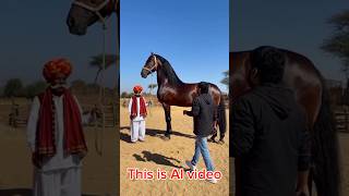 Ai video and original video, Marwadi Horse 🐎❣️ #horse