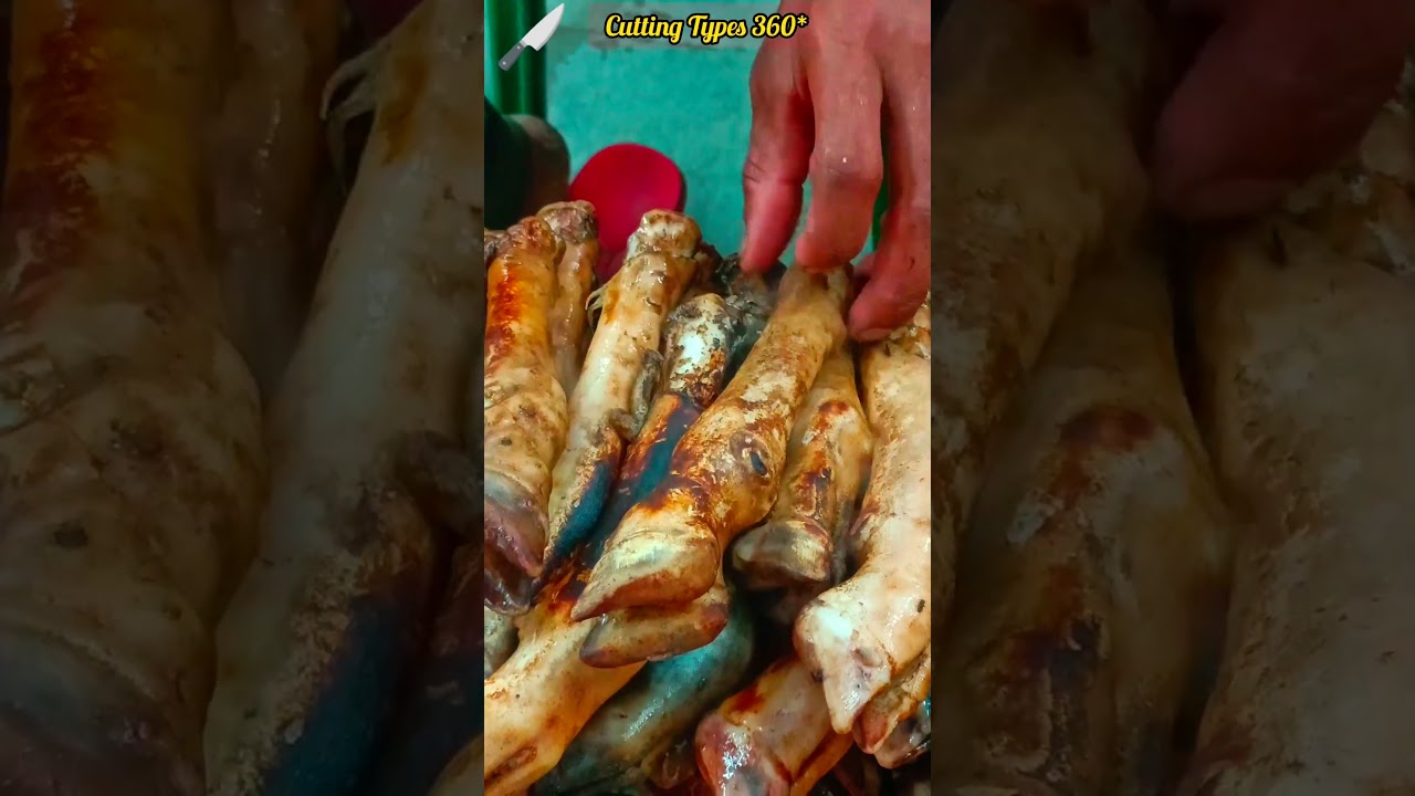 Goat Leg cleaning For Soup | Perfect Cleaning | Expert Goat Cutter Tabres bhai | CT 360*🔪 