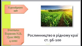 №87 ЯДС 4 клас Рослинництво в рідному краї ст 96-100