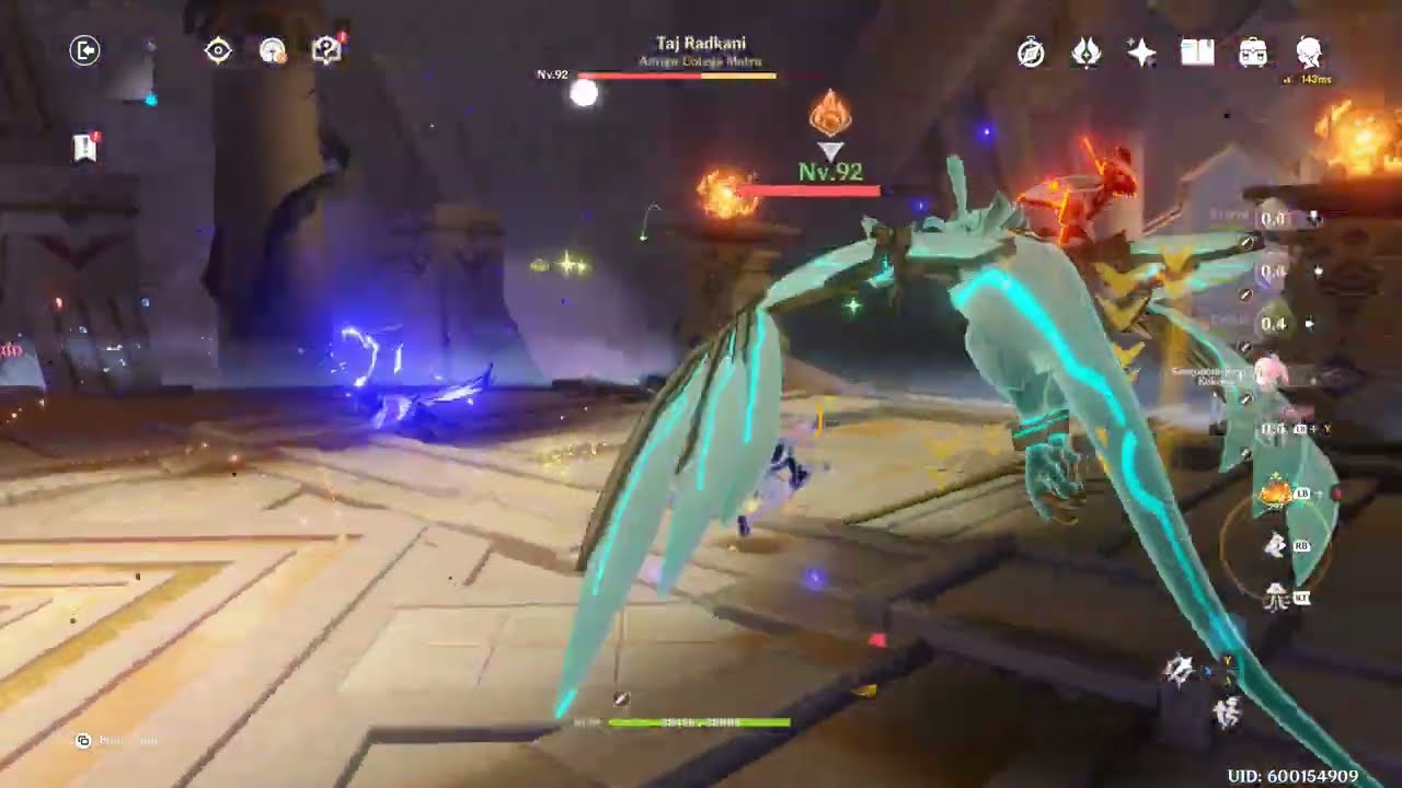 Batalha TAJ RADKANI VS CYNO Genshin Impact