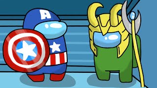 💥AMONG US : but with CAPTAIN AMERICA \& LOKI - Avengers!!! [Cartoon Animation]