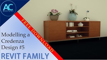 Modelling a Credenza Design #5 in Revit Family | Revit Tutorial | Tips and Tricks