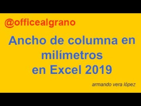 Video: ¿En qué unidades se miden las celdas de Excel?