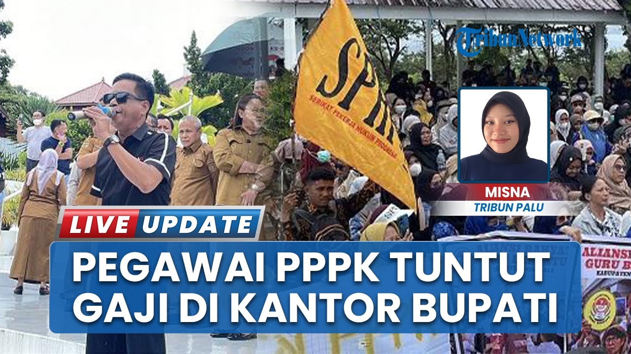 Aksi Damai Ratusan PPPK di Donggala, Massa Bawa Spanduk Sampaikan Aspirasi di Kantor Bupati