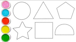 Shapes drawing for kids, Learn 2d shapes, colors for toddlers | Preschool Learning,Educational video