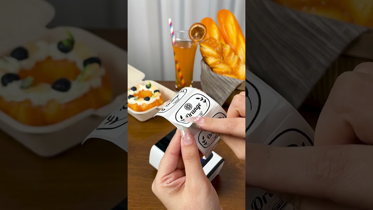 This tiny printer just leveled up my bakery game 🍩#asmr #shorts #packing #business