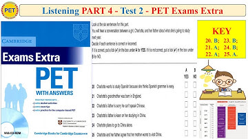 PET Exams Extra Listening Part 4 Test 2 (Transcript + Key)