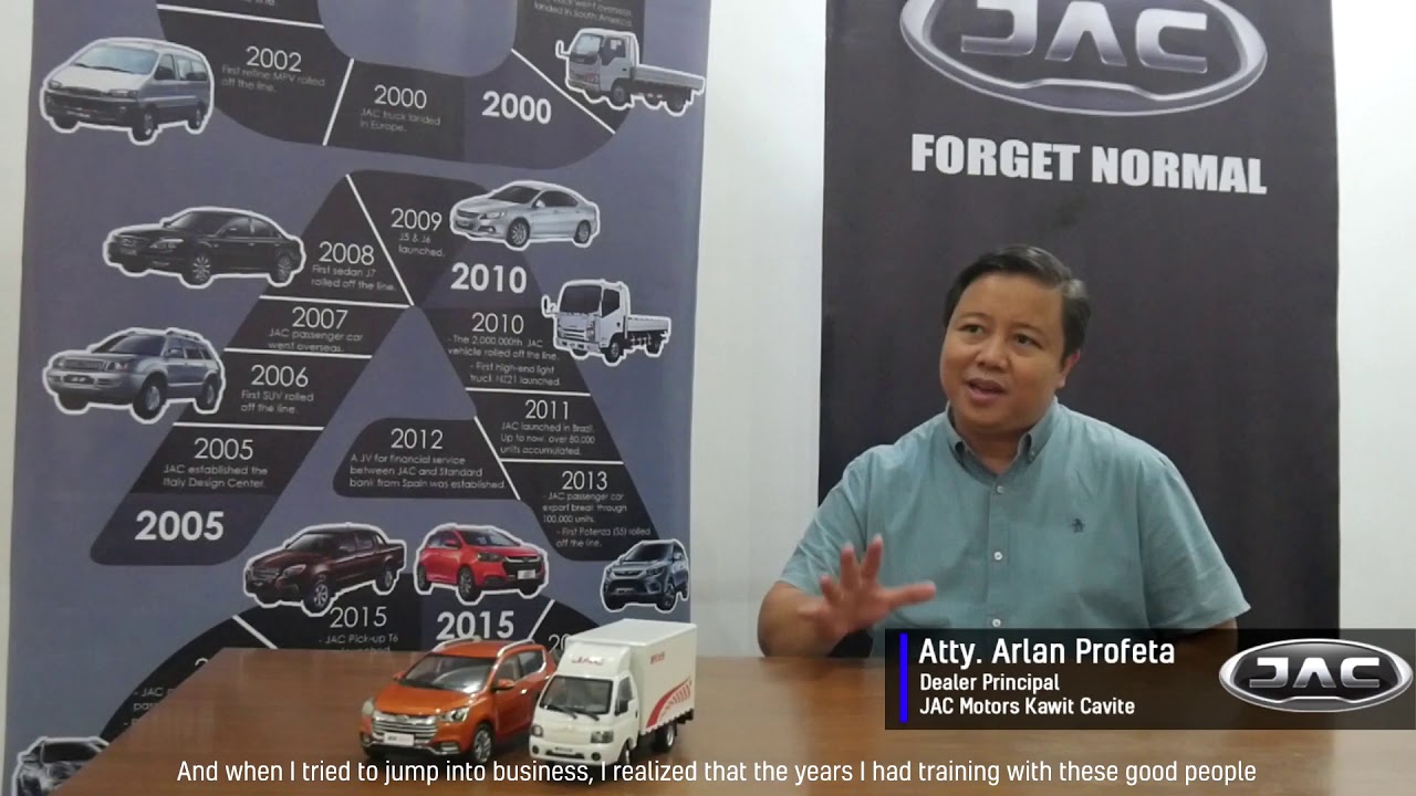 JAC Motors Kawit Cavite: Atty. Arlan Profeta | JAC Motors Philippines