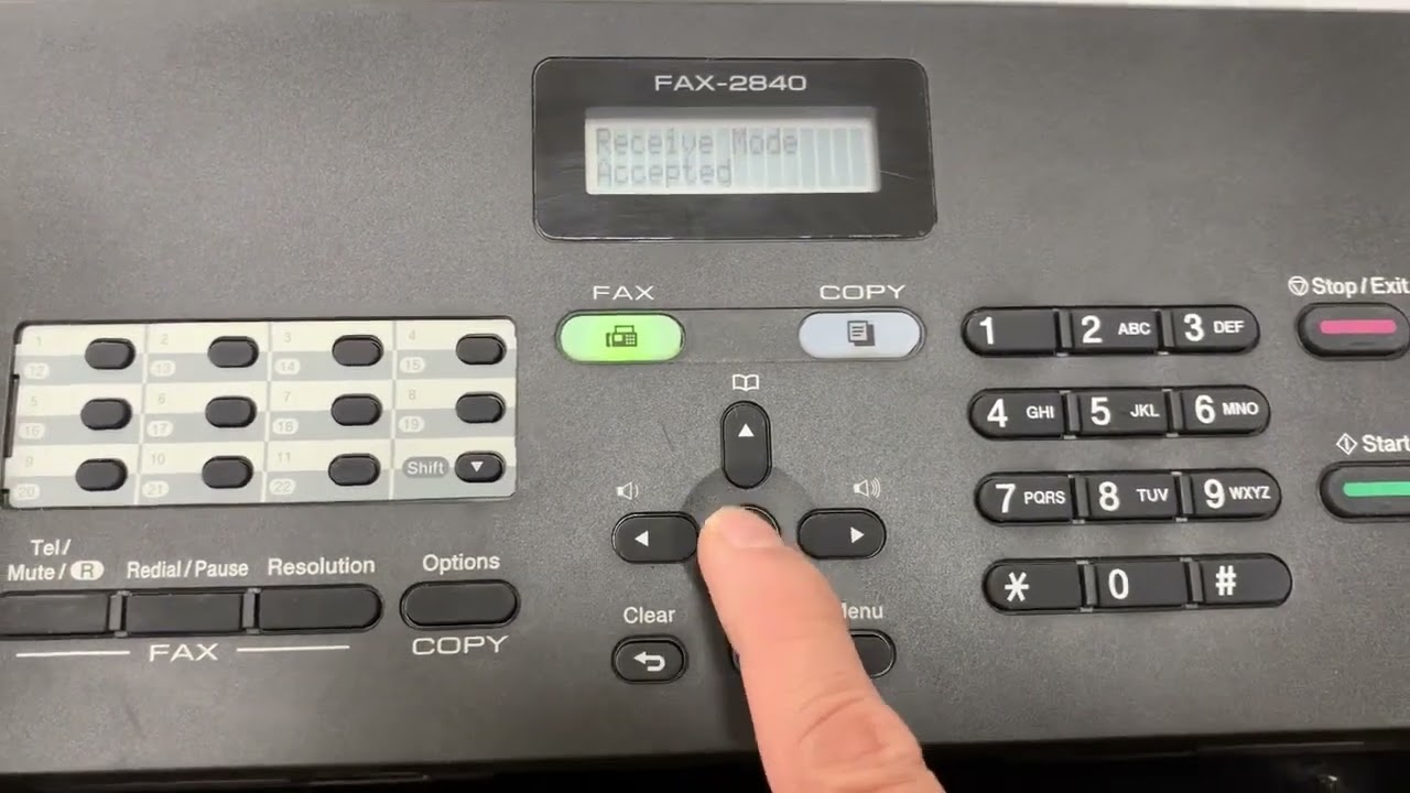 Receive Mode Programming of Brother Intellifax 2840 | Symptom can’t receive incoming documents