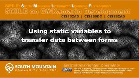 C#/Xamarin Cohort 07B - Passing Values between Forms