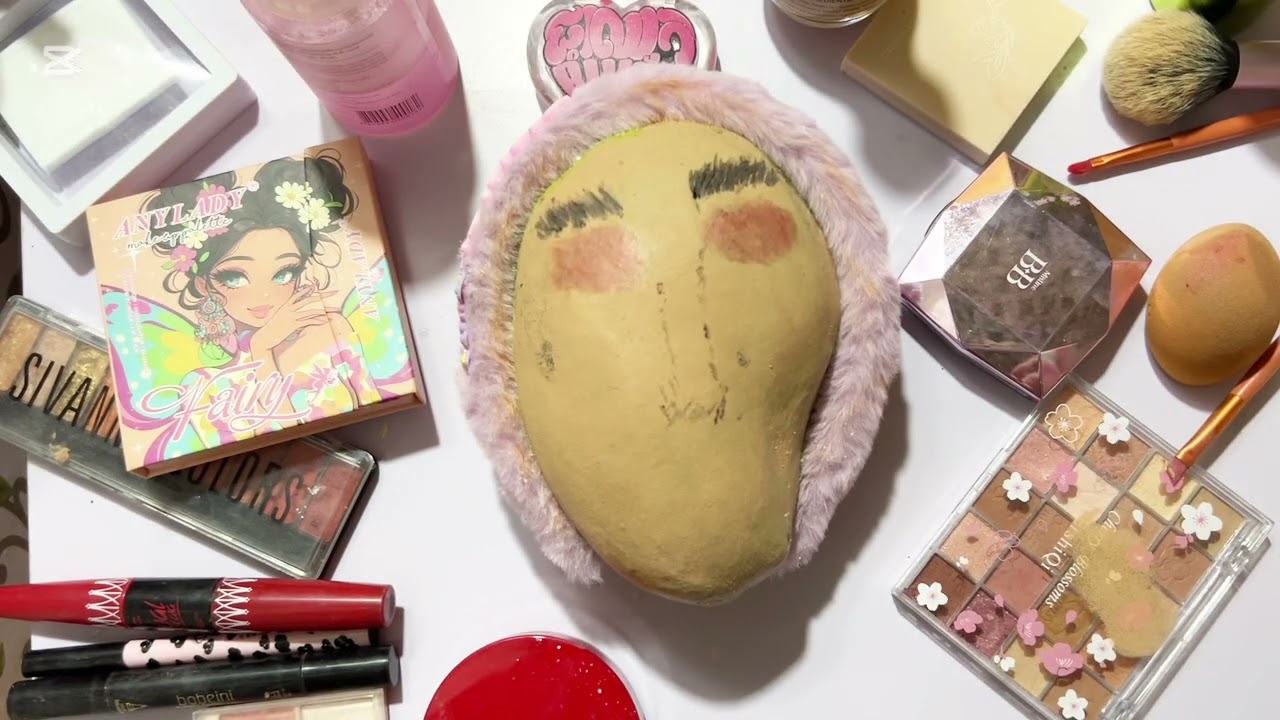 ASMR Mango Face Skincare & Makeup 💄🥭 | No Talking