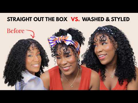 Straight Out The Box Vs. Washed & Styled👀 Which One Would You Wear? Fingercoil Wig@beautyforeverhair