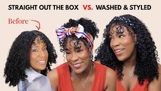 Straight Out The Box Vs. Washed & Styled👀 Which One Would You Wear? Fingercoil Wig@beautyforeverhair