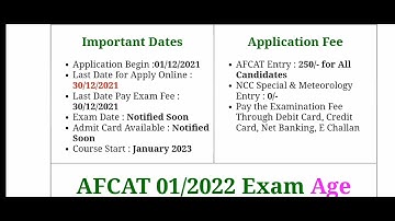 #AFCAT-1/2022 Notification | #Application begin and end date | #eligibility #EKT #vacancy #iaf