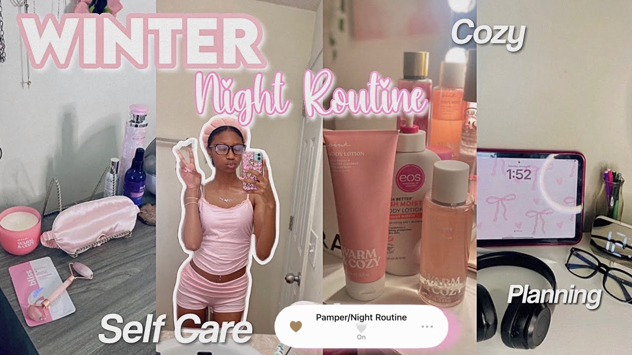 COZY WINTER NIGHT ROUTINE | self care, planning, snow day, etc. - YouTube