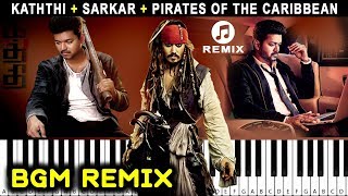 Pirates of Caribbean Kaththi Sarkar BGM Mashup REMIX Electric Keyboard Cover | Sarkar BGM Cover