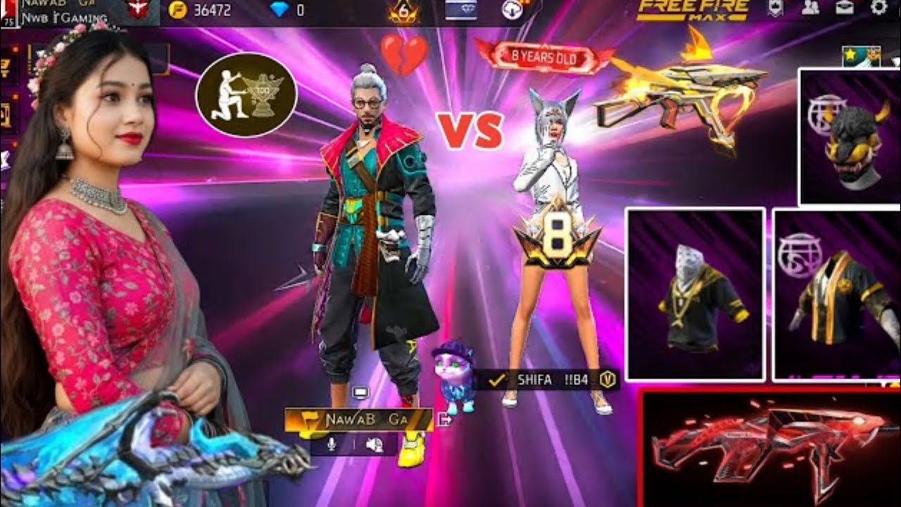 Cute Hip Hop Girl Propose 😍 लेकिन Uska Boyfriend आ गया 👿 Free Fire Collection Versus 🔥 Nawab Gaming