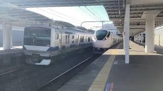 ひたち野うしく駅3番線ホーム E657系K9編成特急ひたち・ときわ