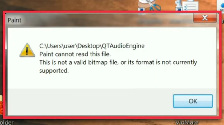 Pc Problem | Paint Cannot Read This File Not Valid Bitmap File Error in Computer