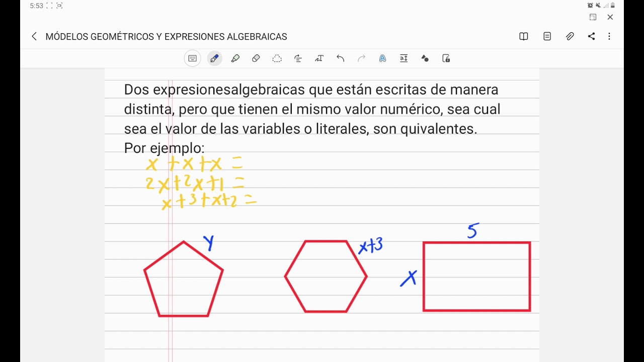 Módelos geométricos y expresiones algebraicas - YouTube