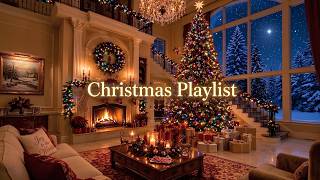 Peaceful Christmas Ambience 🔥 Relaxing Christmas Music with Warm Fireplace & Soft Falling Snow