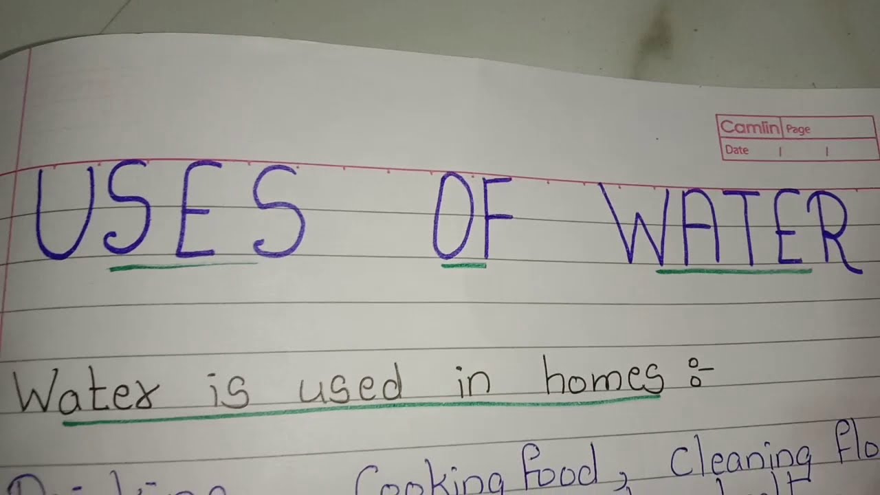 essay on water for kindergarten