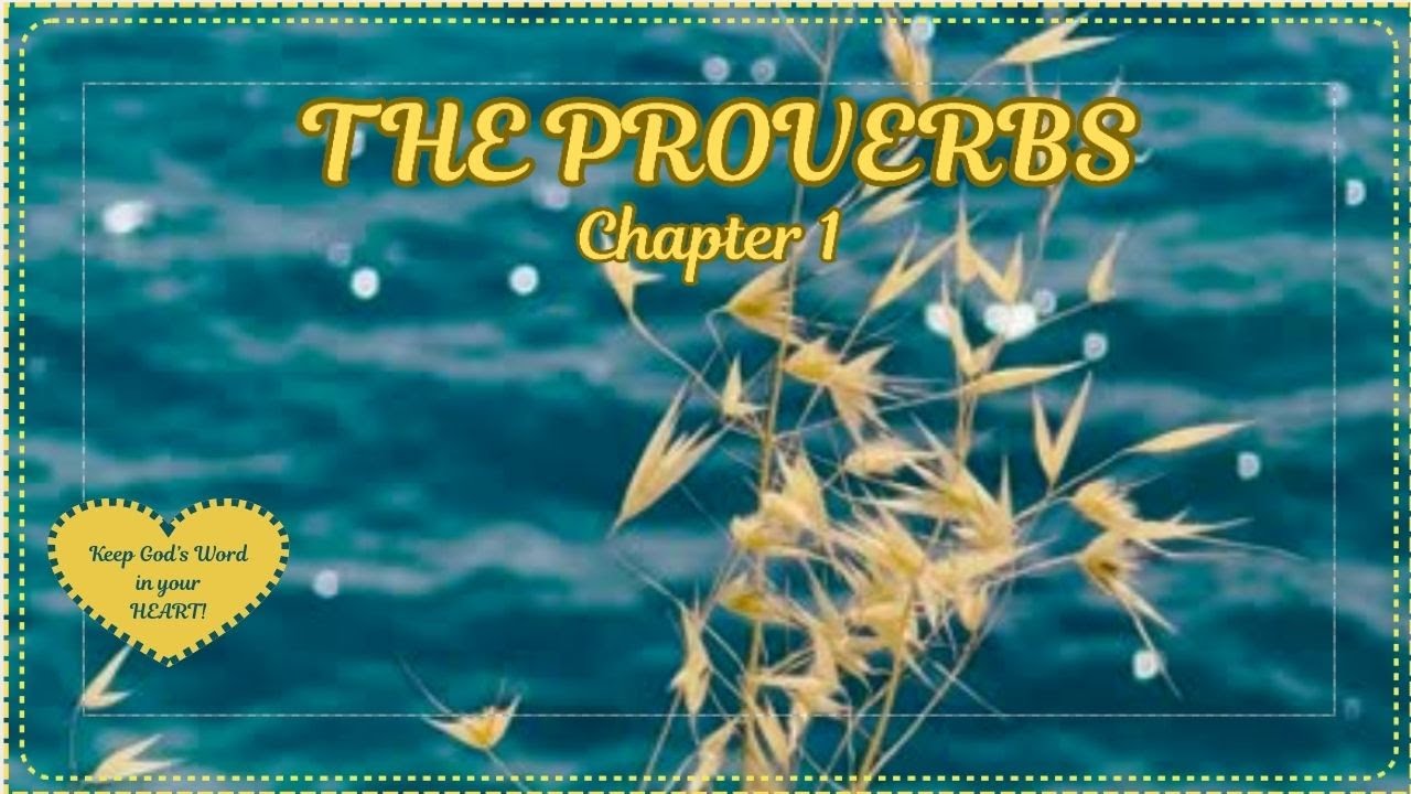 Proverbs 1 (The proverbs of Solomon the son of David, king of Israel) To know wisdom and instruction